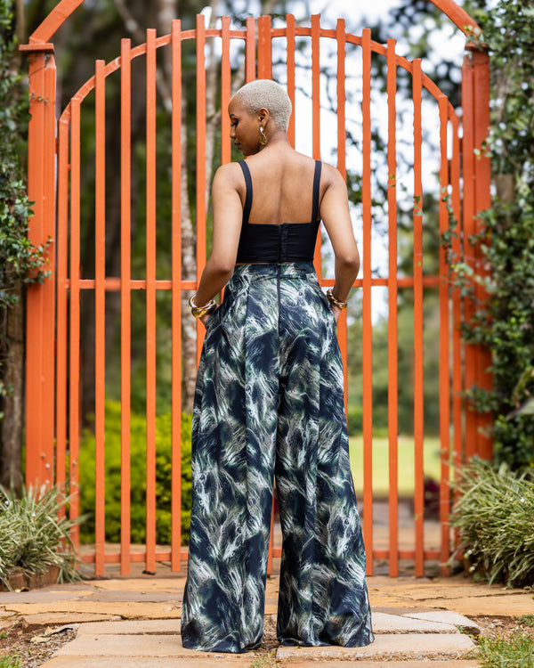 Comfort Palazzo Pants - Green