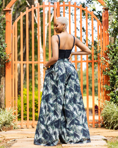 Comfort Palazzo Pants - Green
