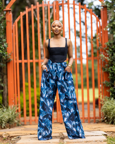 Comfort Palazzo Pants - Blue