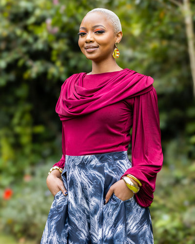 Firelight Top - Burgundy