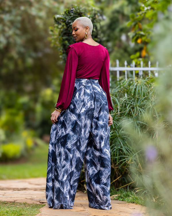 Comfort Palazzo Pants - Black