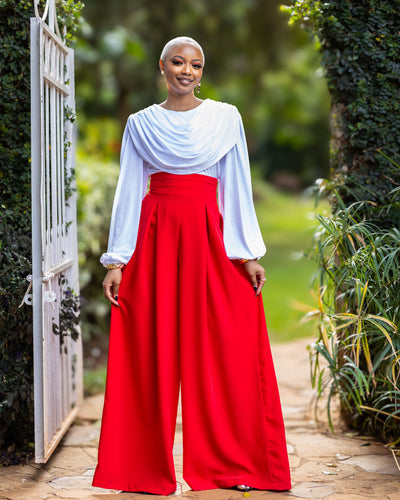 Amber Palazzo Pants - Red