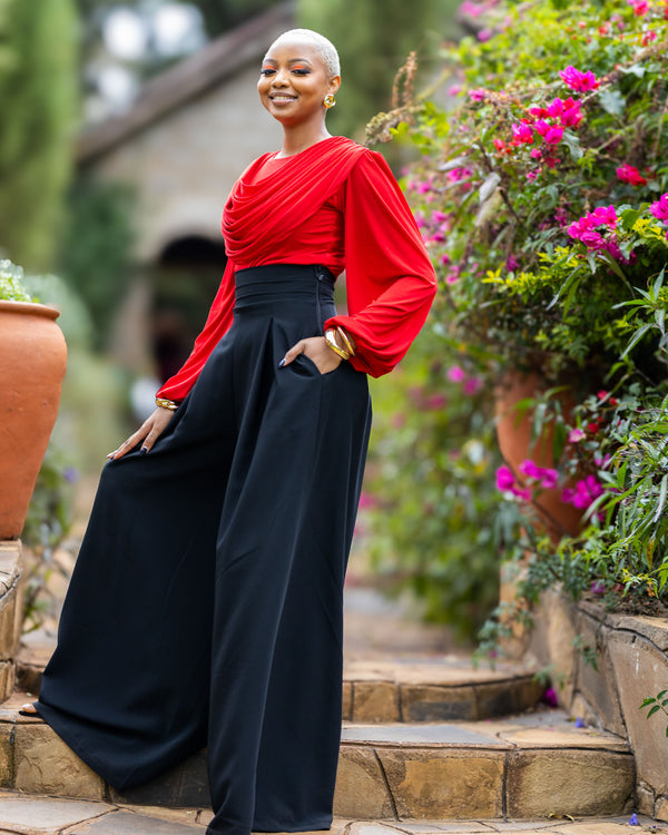 Amber Palazzo Pants - Black