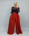 Amber Palazzo Pants - Rust
