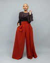 Amber Palazzo Pants - Rust