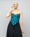 Honey Corset Top - Blue Print