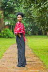 Alora African Print Wrap Top