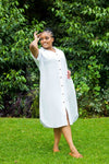 Kaia Shirt Dress - White