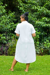 Kaia Shirt Dress - White