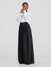 Tulips Palazzo Pants - Black