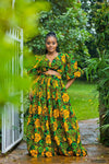 Lila African Print Skirt Set