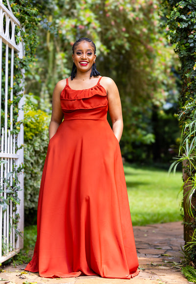 Orchid Maxi Dress - Rust