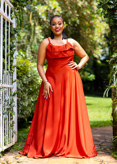 Orchid Maxi Dress - Rust
