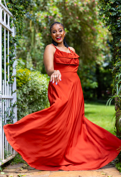 Orchid Maxi Dress - Rust
