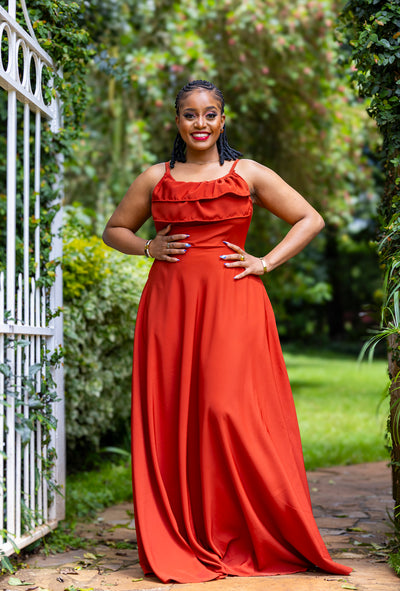 Orchid Maxi Dress - Rust