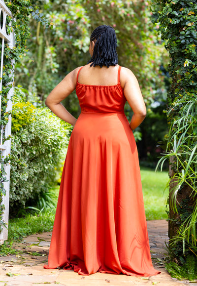 Orchid Maxi Dress - Rust
