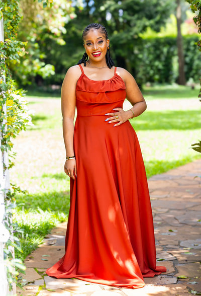 Orchid Maxi Dress - Rust