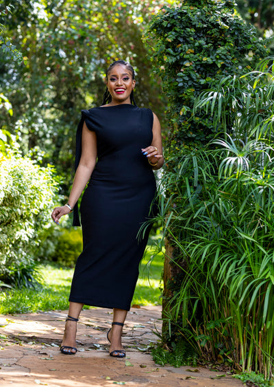 Sienna Bloom Dress - Black
