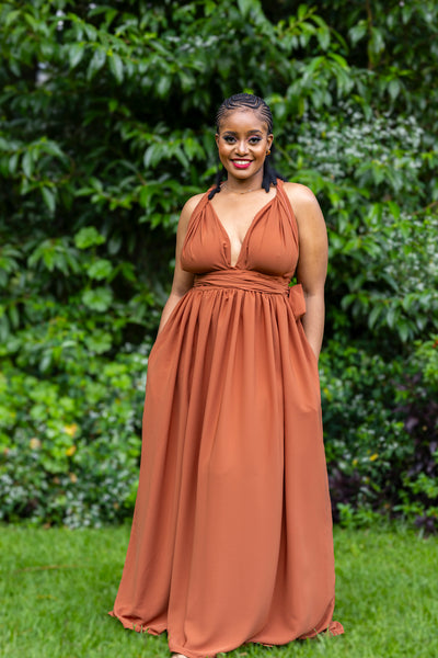 Meadow Maxi Dress -Nude