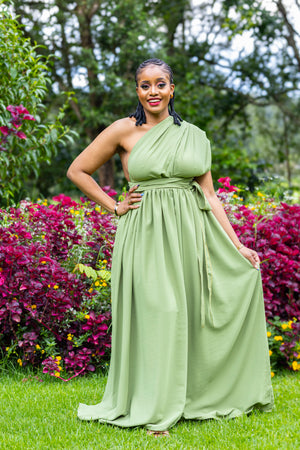 Meadow Maxi Dress -Sage Green