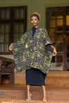 Ndege Reversible Cape - Black/ Mustard