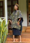 Ndege Reversible Cape - Black/ Mustard
