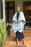 Ndege Reversible Cape - White
