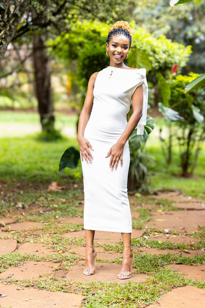 Sienna Bloom Dress - White