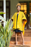 Ndege Reversible Cape - Mustard