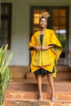 Ndege Reversible Cape - Mustard