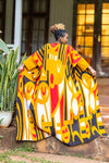 Maple Tribal Print Kimono - Mustard