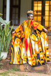 Maple Tribal Print Kimono - Mustard