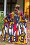 Maple Tribal Print Kimono - Black