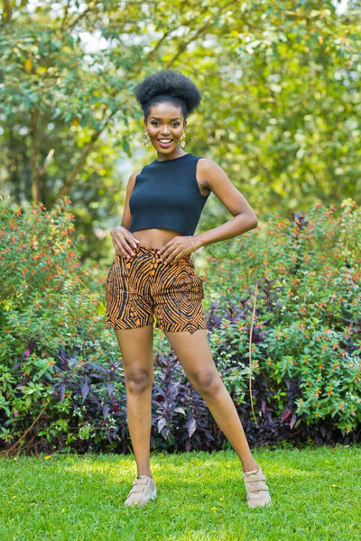 Amelia African Print Shorts