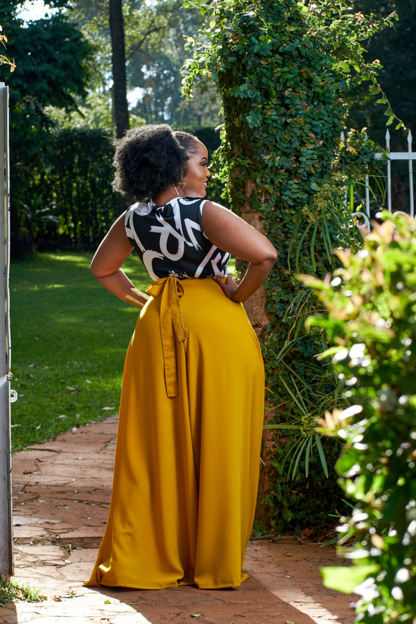 Kipusa Palazzo Pants - Mustard