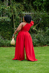 Tulips Palazzo Pants - Red