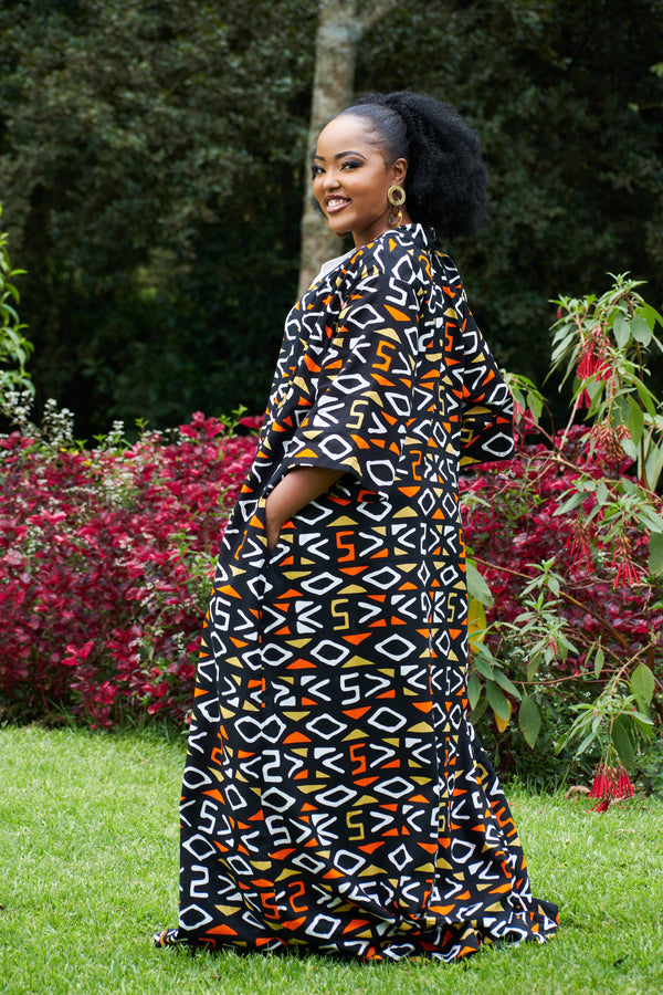 Laska African Print Kimono