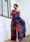 Rembo African Print Infinity Maxi Dress