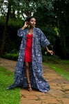 Raven African Print Kimono