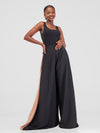 Cinta Palazzo Pants - Black & Nude