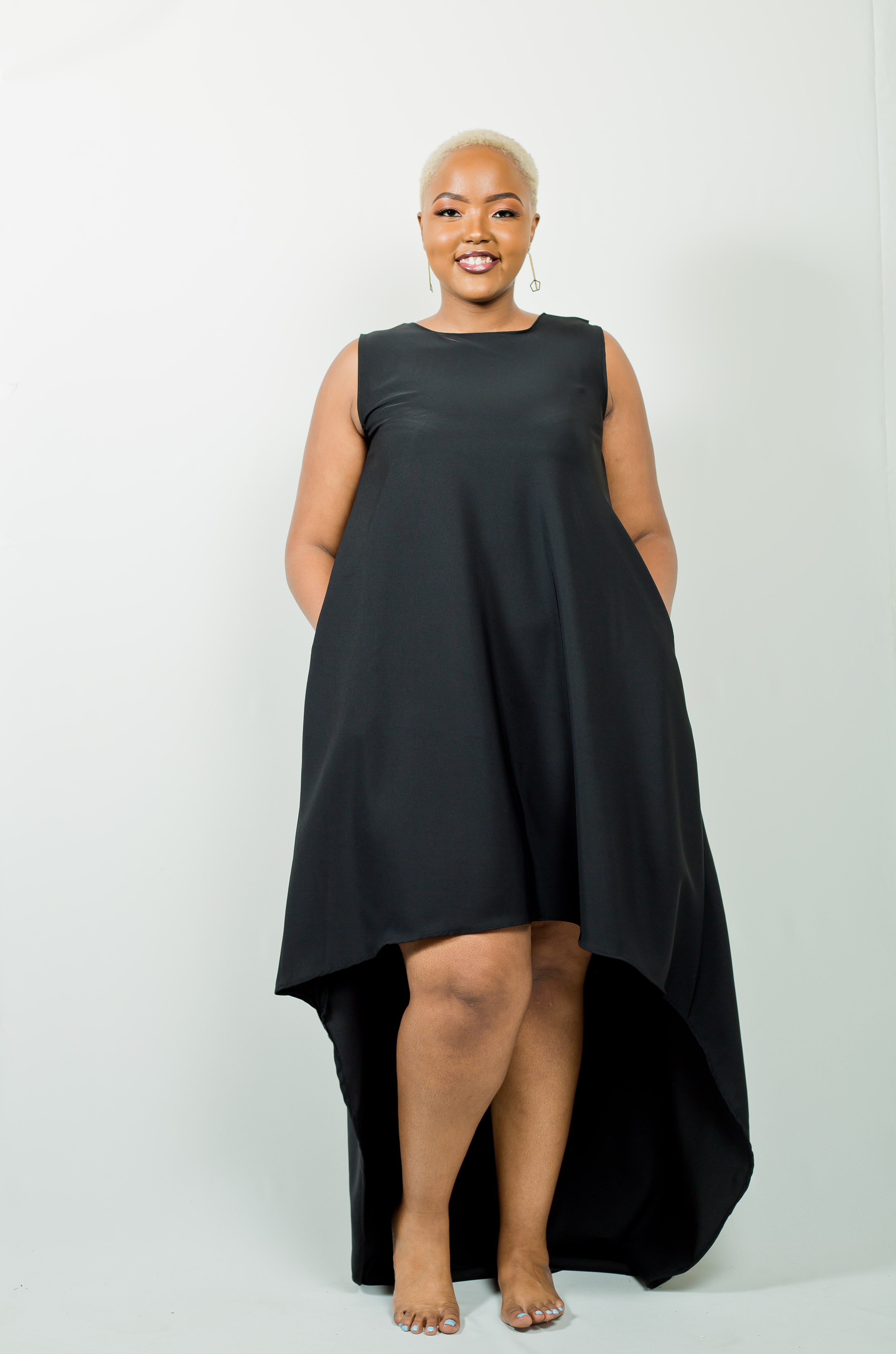 Baobab High-Low Dress Black – African Yuva1