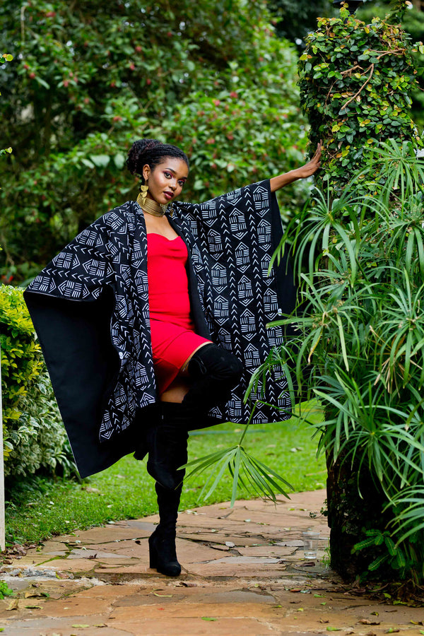 Ndege Reverible Cape - Black II
