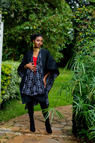 Ndege Reverible Cape - Black II