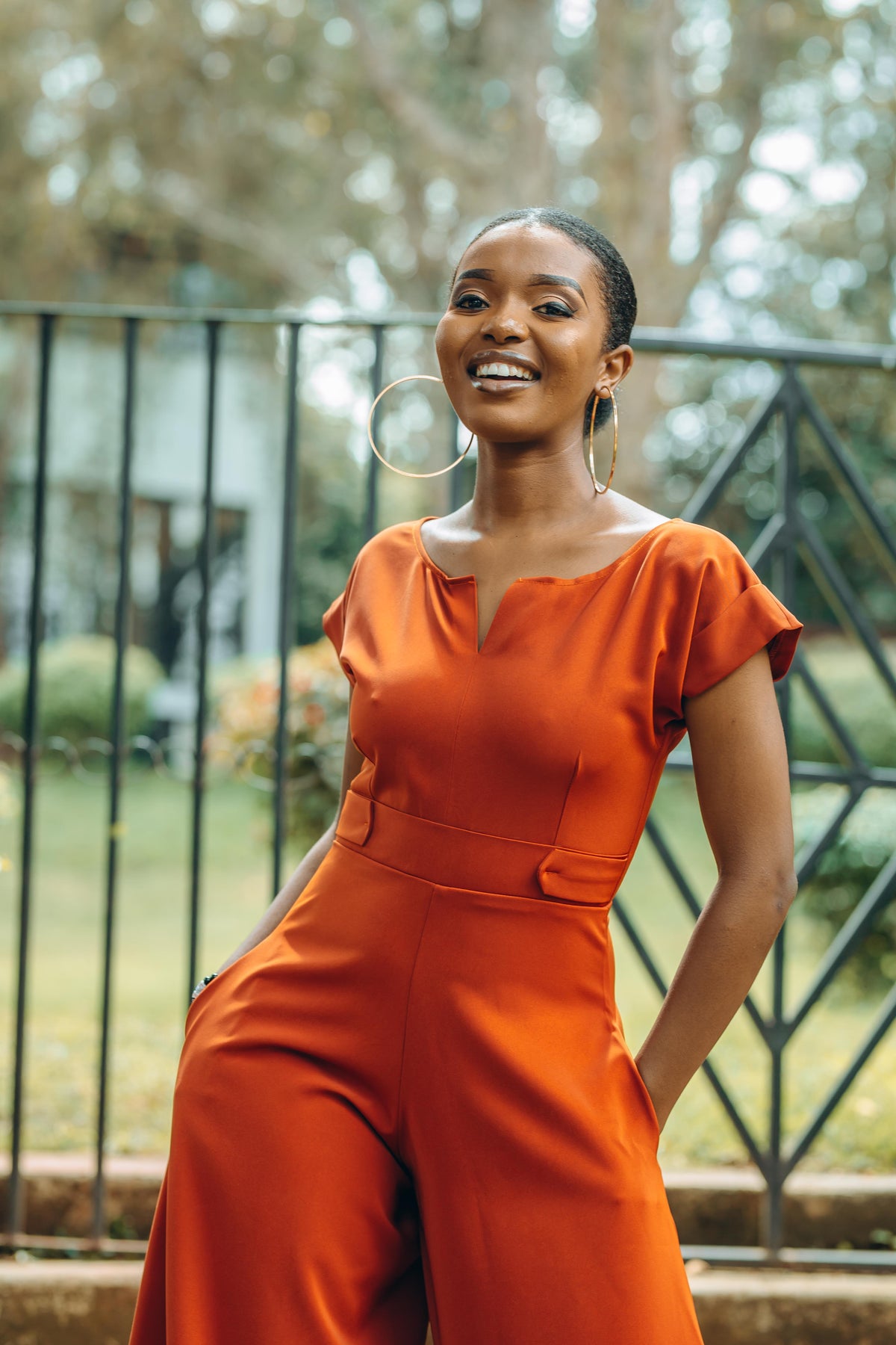 Dhana Jumpsuit - Rust – African Yuva