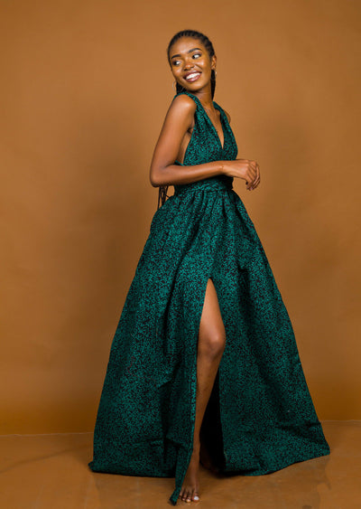 Nyateko African Print Infinity Maxi Dress
