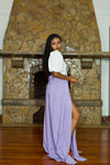 Tausi Palazzo Pants - Lilac