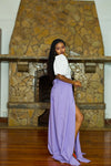 Tausi Palazzo Pants - Lilac