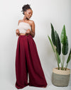 Tulip Pants-  Maroon