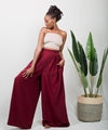 Tulip Pants-  Maroon