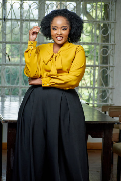 Corporate Baddie Top - Mustard